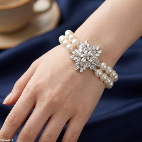 TBCH00425 SDQ Tear Flower Pearl Bracelet - TBCH