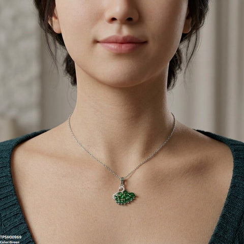 TPSH00969 TNR Stainless Steel Zircon Duck Pendant - TPSH