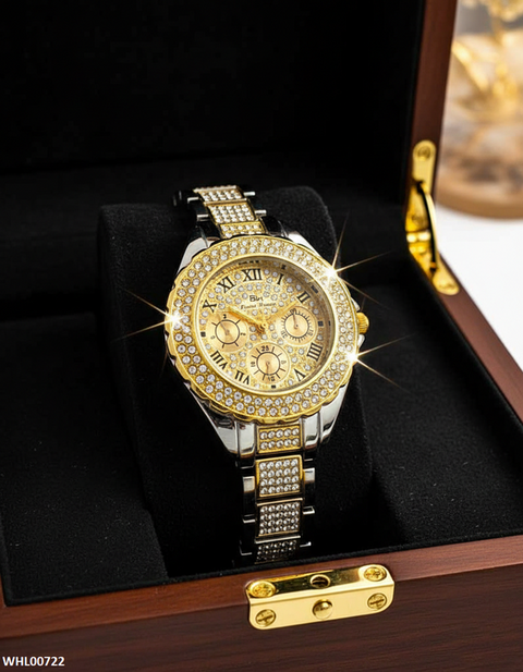 WHL00722 HWR Round Stone Dial Women's Watch - WHL