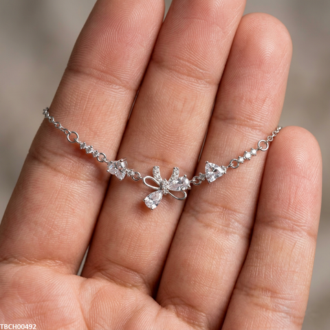 TBCH00492 DNG Bow/Heart Bracelet Adjustable- TBCH