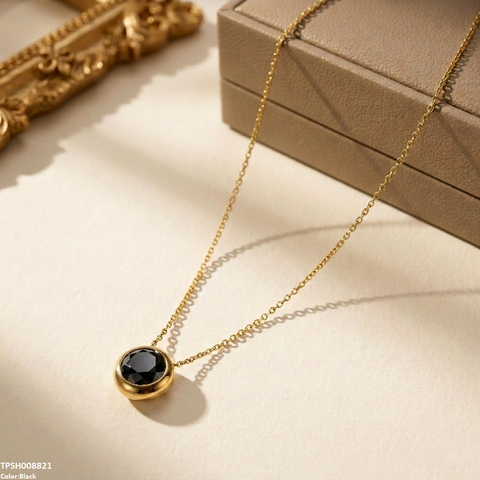 TPSH00821 MMJ Stainless Steel Round Drop Pendant - TPSH