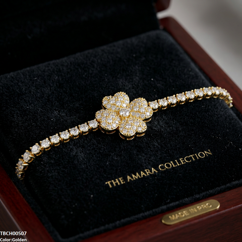 TBCH00507 DNG Heart Flower Bracelet Adjustable - TBCH