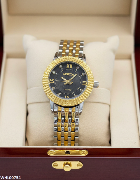 WHL00754 IWA Round Black Dial Women's Watch - WHL