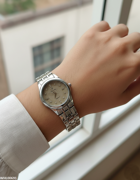 WHL00691 ZWA Round Stone Dial Women's Watch - WHL