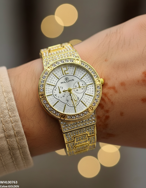 WHL00763 ZWA Round Rhinestone Women's Watch - WHL