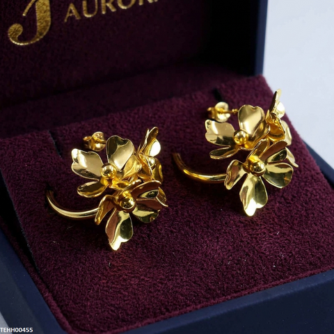 TEHH00485 HJF Flower Hoops Pair - TEHH