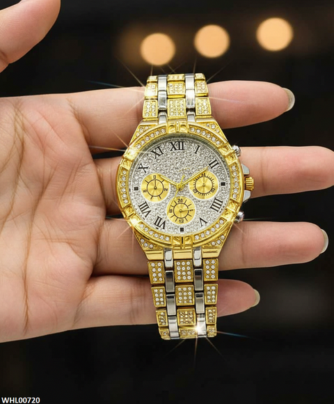 WHL00720 HWR Round Rhinestone Women's Watch - WHL