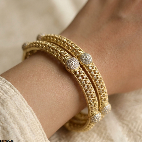 LBH00026 ANI Round Stone Bangles Set- LBH