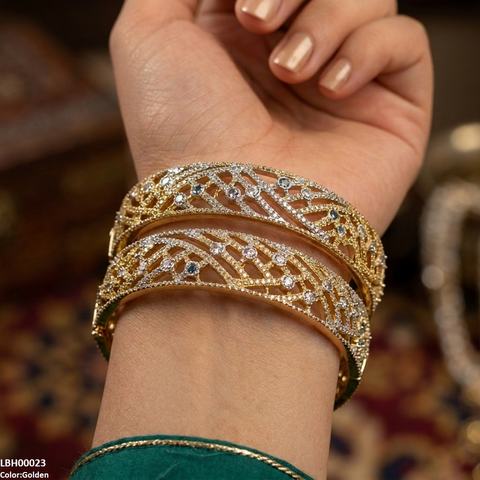 LBH00023 ANI Round Stone Bangle Set - LBH