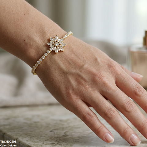 TBCH00508 DNG Round/Tear Flower Bracelet Adjustable - TBCH