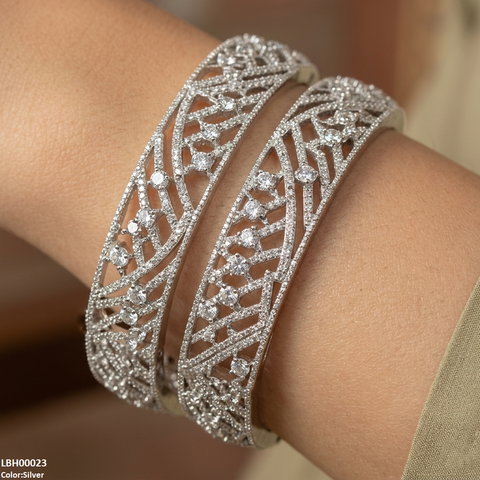 LBH00023 ANI Round Stone Bangle Set - LBH