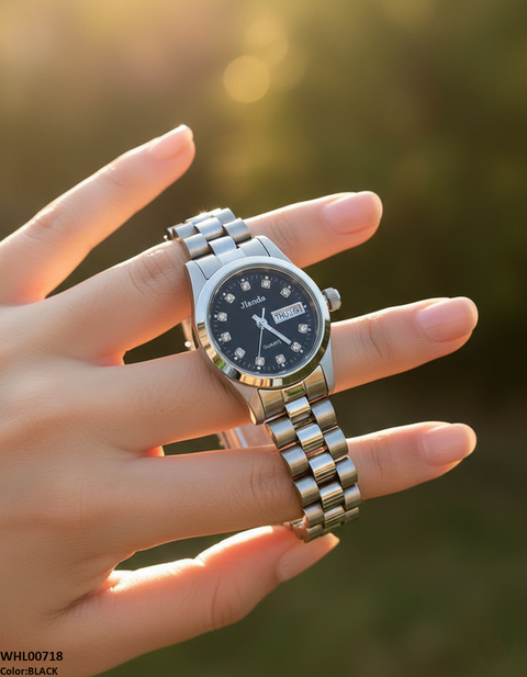 WHL00718 HWR Round Stone Dial Women's Watch - WHL