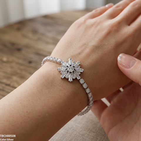 TBCH00508 DNG Round/Tear Flower Bracelet Adjustable - TBCH