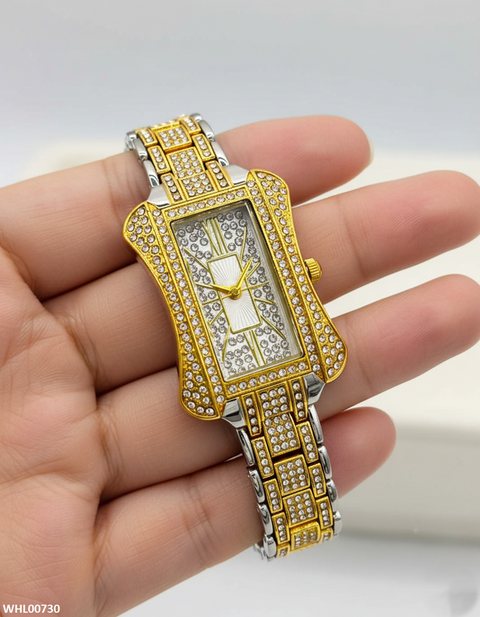 WHL00730 HWR Rectangle Rhinestone Women's Watch - WHL