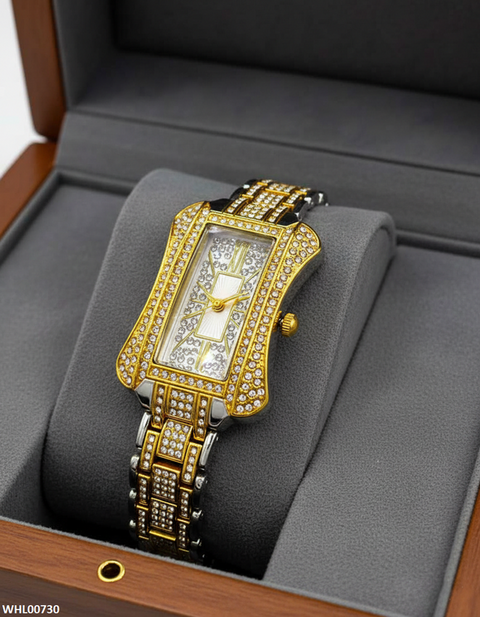 WHL00730 HWR Rectangle Rhinestone Women's Watch - WHL
