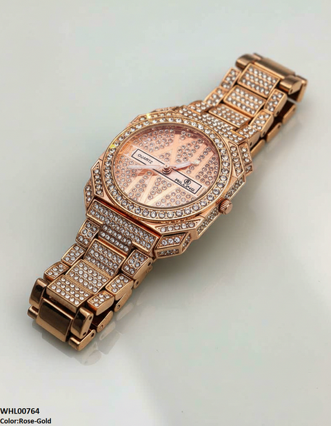 WHL00764 ZWA Round Rhinestone Dial Women's Watch - WHL