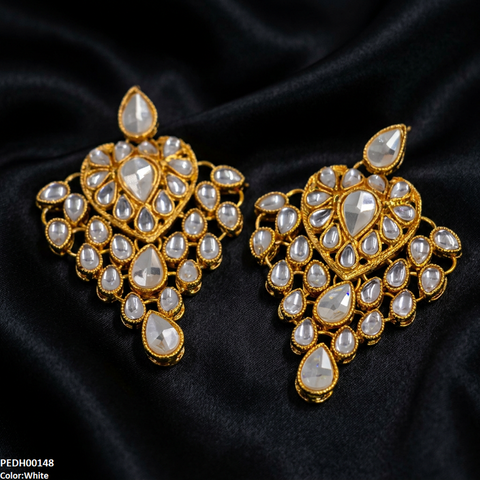 PEDH00148 FRN Heart Tear Drop Earrings - PEDH