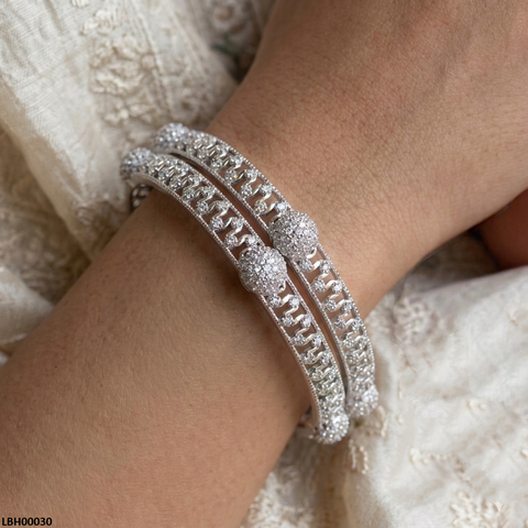 LBH00030 ANI Round Stone Bangles Set- LBH