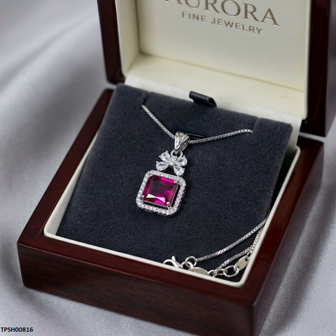 TPSH00816 MMJ Bow Square Pendant - TPSH