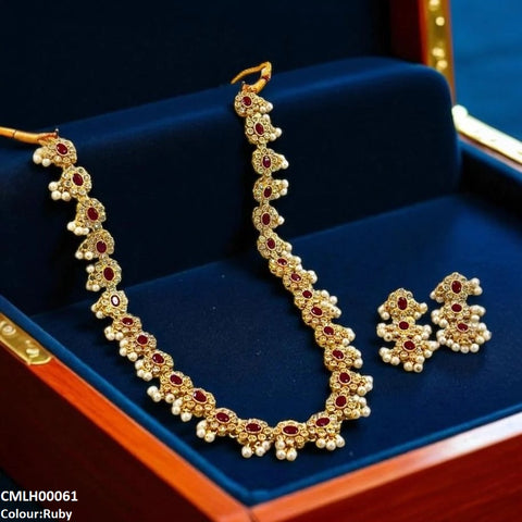 CMLH00061 SDQ Oval Stone Mala Set - CMLH