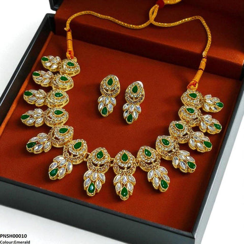 PNSH00010 SDQ Marquise/Tear Necklace Set - PNSH