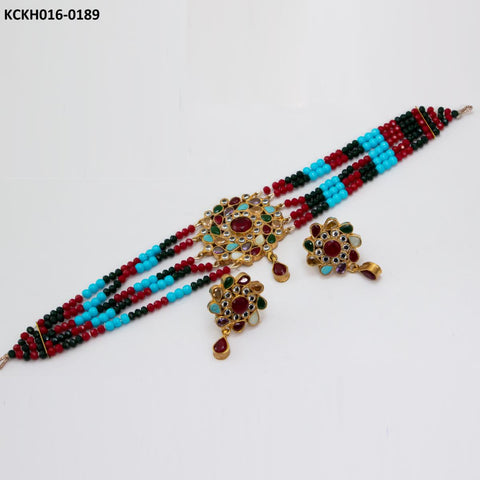 KCKH016 SDQ Kundan Choker Set - KCKH