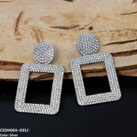 CEDH064 QWN Teardrop Earrings Pair - CEDH