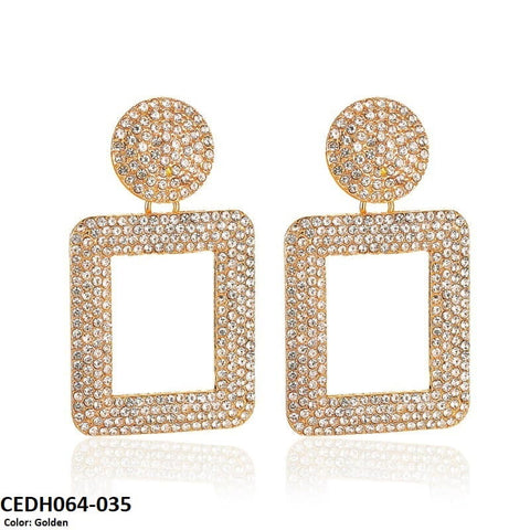 CEDH064 QWN Teardrop Earrings Pair - CEDH