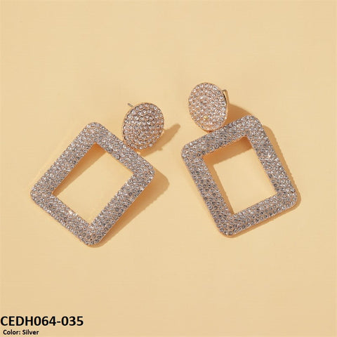 CEDH064 QWN Teardrop Earrings Pair - CEDH