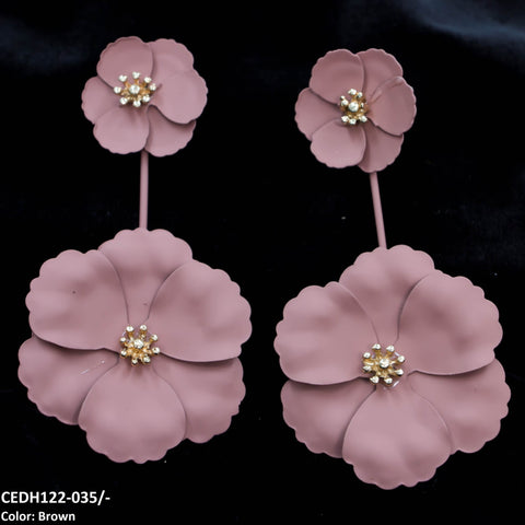 CEDH122 LQP Dabble Flower Drop Earrings Pair - CEDH