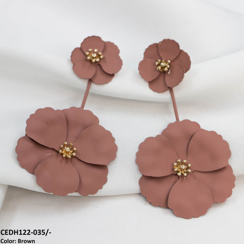 CEDH122 LQP Dabble Flower Drop Earrings Pair - CEDH