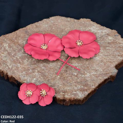 CEDH122 LQP Dabble Flower Drop Earrings Pair - CEDH