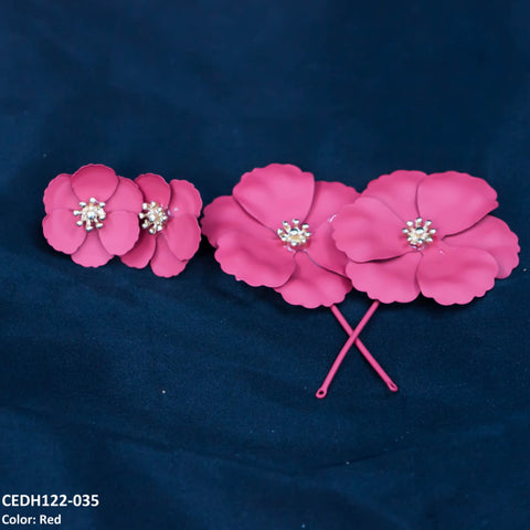 CEDH122 LQP Dabble Flower Drop Earrings Pair - CEDH