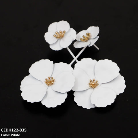 CEDH122 LQP Dabble Flower Drop Earrings Pair - CEDH