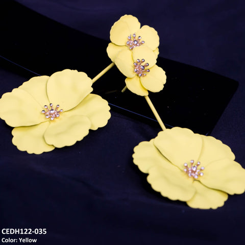 CEDH122 LQP Dabble Flower Drop Earrings Pair - CEDH
