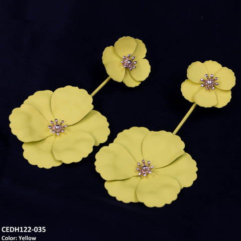 CEDH122 LQP Dabble Flower Drop Earrings Pair - CEDH