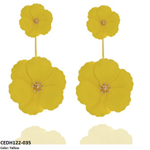CEDH122 LQP Dabble Flower Drop Earrings Pair - CEDH