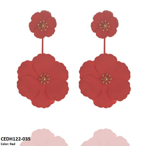 CEDH122 LQP Dabble Flower Drop Earrings Pair - CEDH