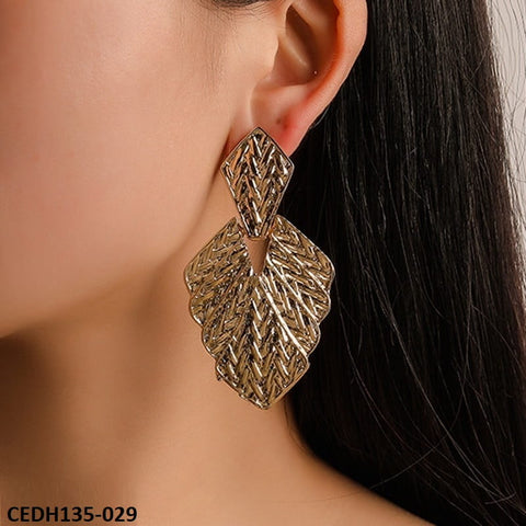 CEDH135 QWN Pear Drop Earrings Pair - CEDH
