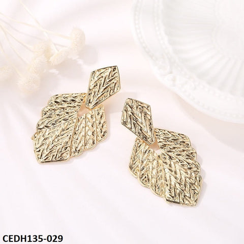 CEDH135 QWN Pear Drop Earrings Pair - CEDH