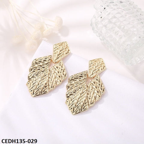 CEDH135 QWN Pear Drop Earrings Pair - CEDH