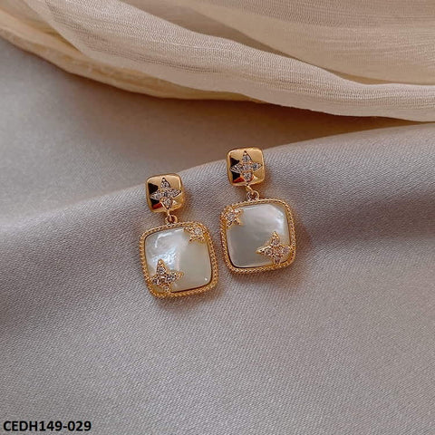 CEDH149 YYZ Star Drop Earrings Pair - CEDH