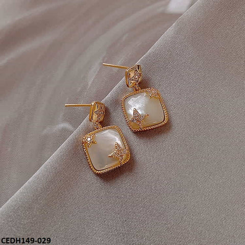CEDH149 YYZ Star Drop Earrings Pair - CEDH