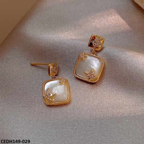 CEDH149 YYZ Star Drop Earrings Pair - CEDH