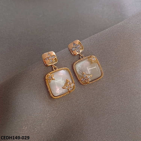 CEDH149 YYZ Star Drop Earrings Pair - CEDH