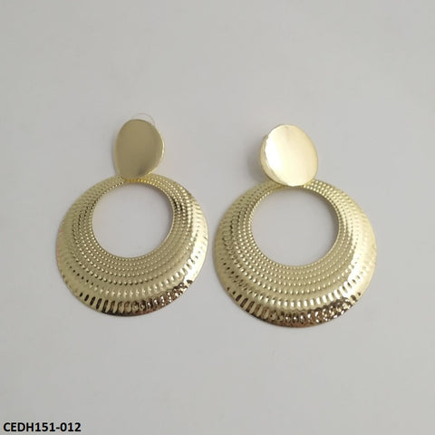 CEDH151 LQP Traditional  Round Drop Earrings Pair - CEDH