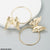 CEDH169 KSU Golden Butterfly Drop Earrings Pair