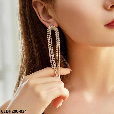 CEDH200 SIQ U-Tassels Drops Earrings Pair - CEDH