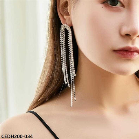 CEDH200 SIQ U-Tassels Drops Earrings Pair - CEDH