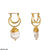 CEDH211 NMG Triple Layer Round Beads Drop Earrings Pair - CEDH